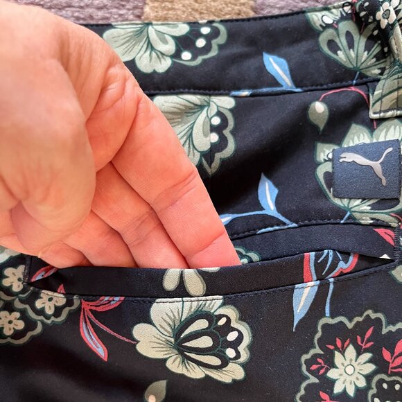 Puma X Liberty Men's Golf Shorts Performance Navy Blazer Paisley Floral Size 42 - Picture 9 of 9